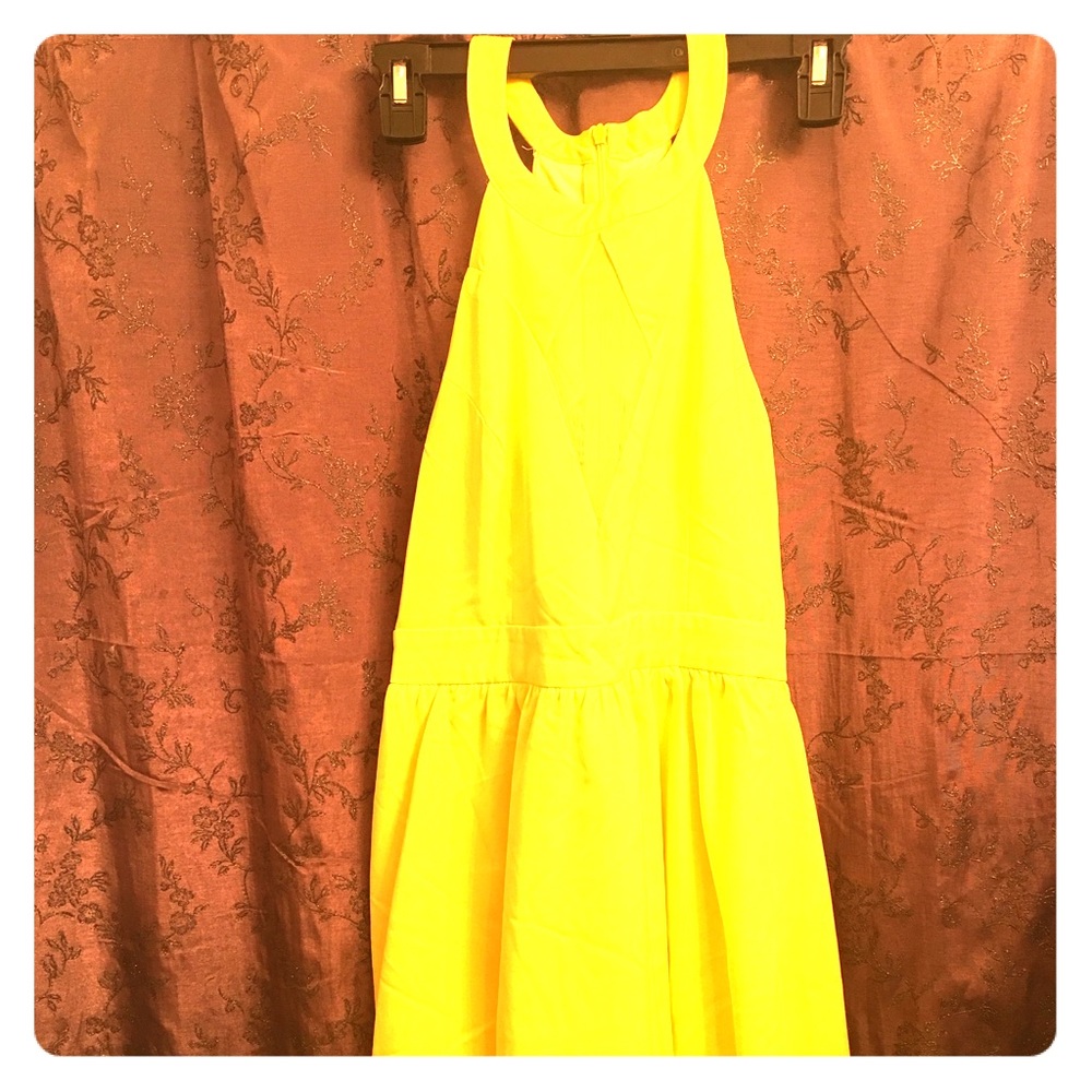 Sexy yellow fun and flirty “skater style “ dress